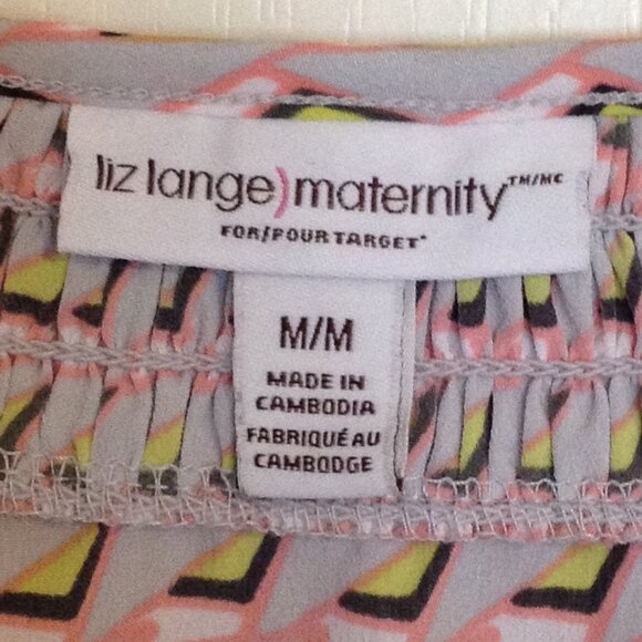 Liz Lange Women's Maternity Dress Shift Pull-on Dress Short Sleeves Size M - Picture 5 of 6